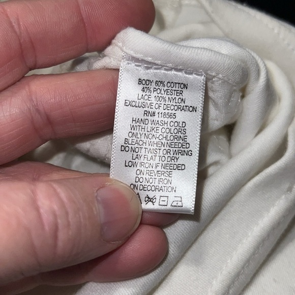 Quacker Factory Sequin Off-White Blouse S - Picture 6 of 6